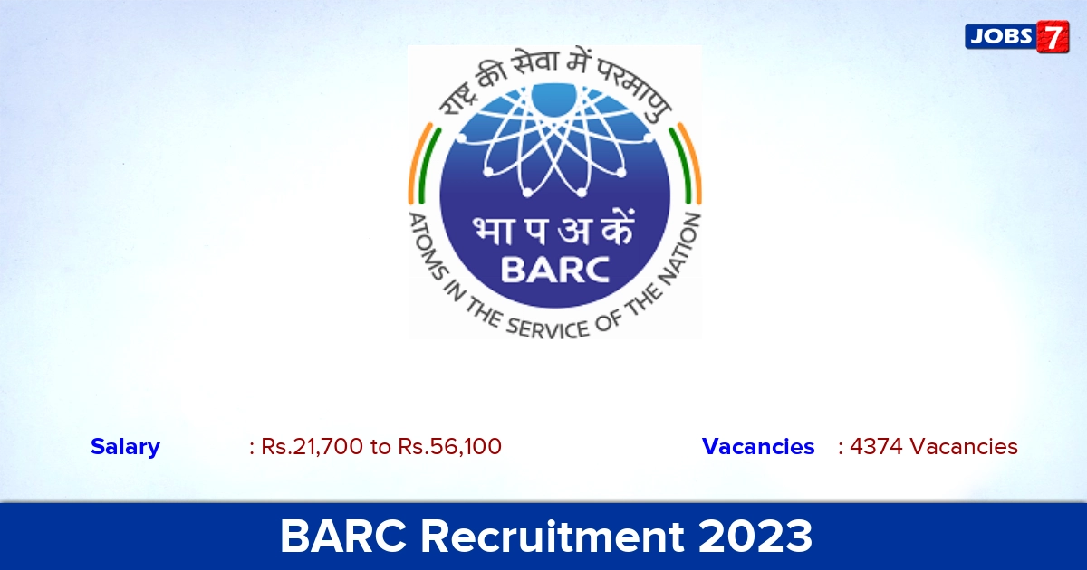 BARC Recruitment 2023 - Technical Officer Jobs, Online Application!