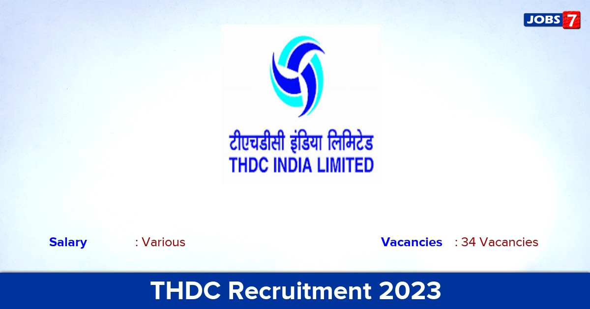 THDC Recruitment 2023 - Apply Online for 34 Manager Vacancies