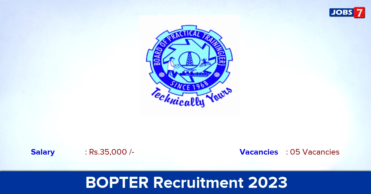 BOPTER Recruitment 2023 - Apply Online for Officer Jobs!