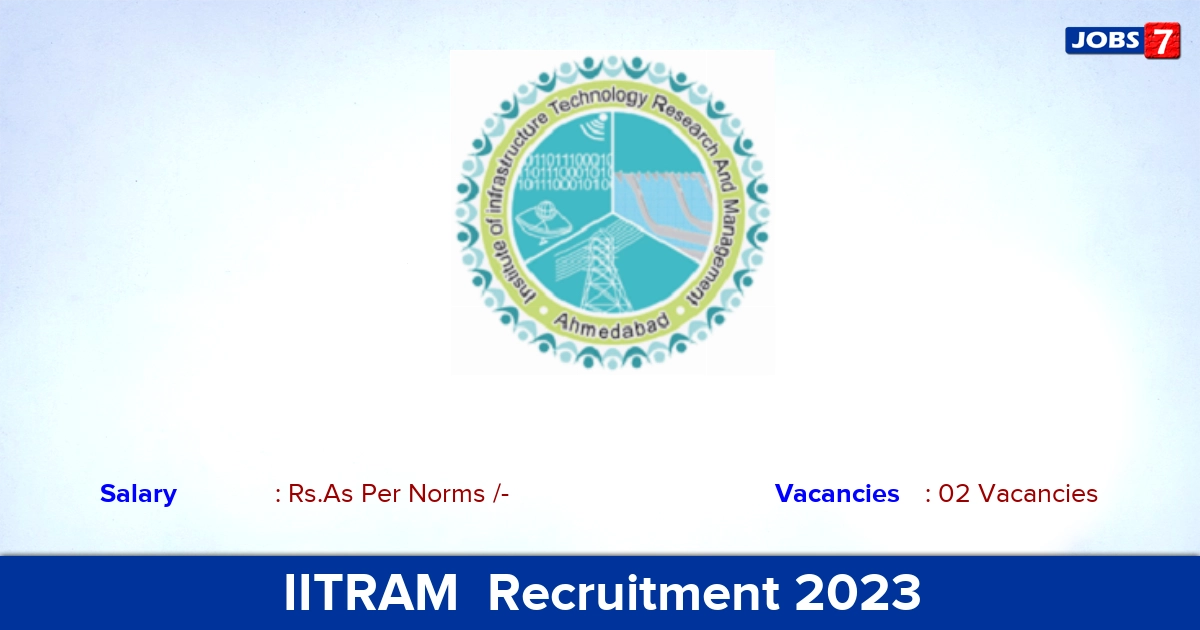 IITRAM  Recruitment 2023 - Assistant Professor Jobs, Apply Online!