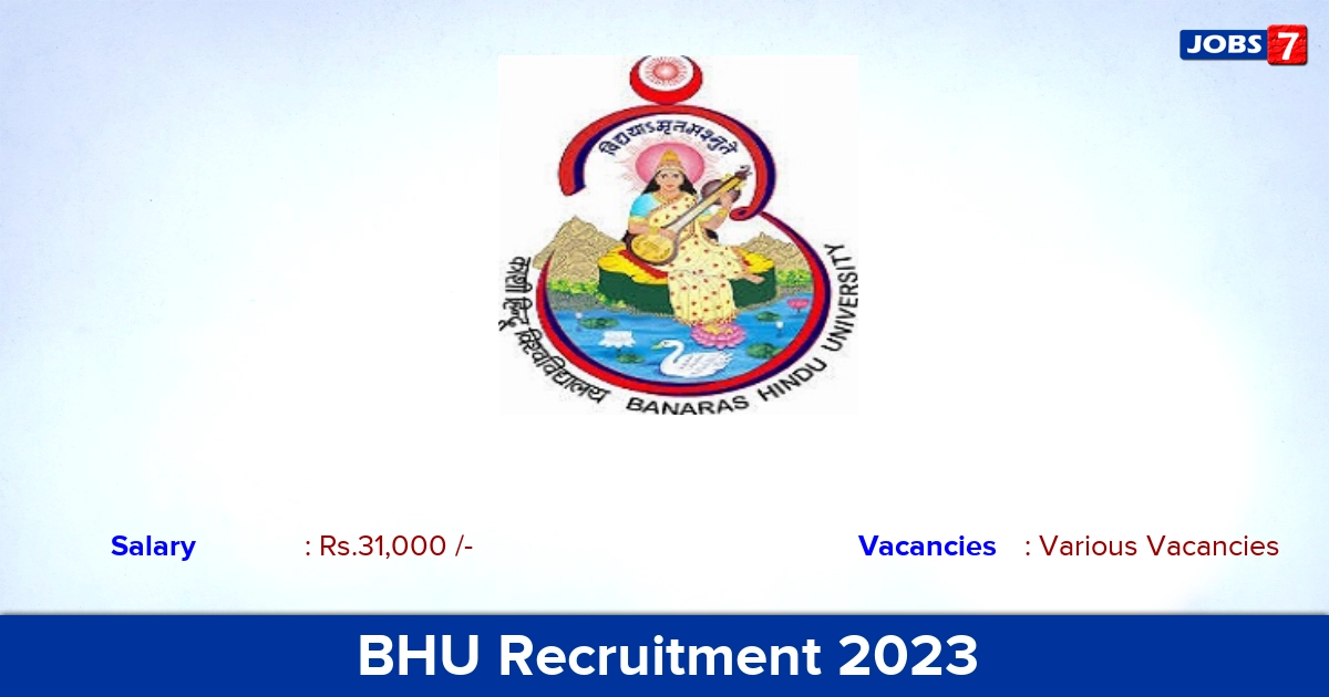 BHU Recruitment 2023 - Junior Research Fellow Jobs, Click Here!