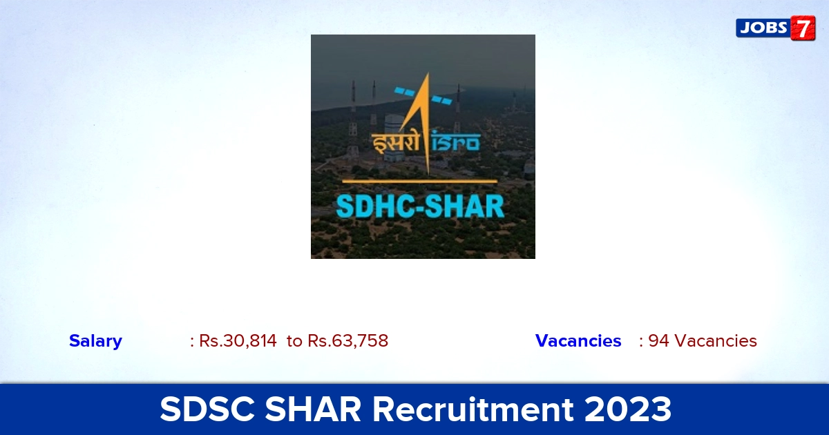 SDSC SHAR Recruitment 2023 - Apply Online for Technical Assistant Jobs!