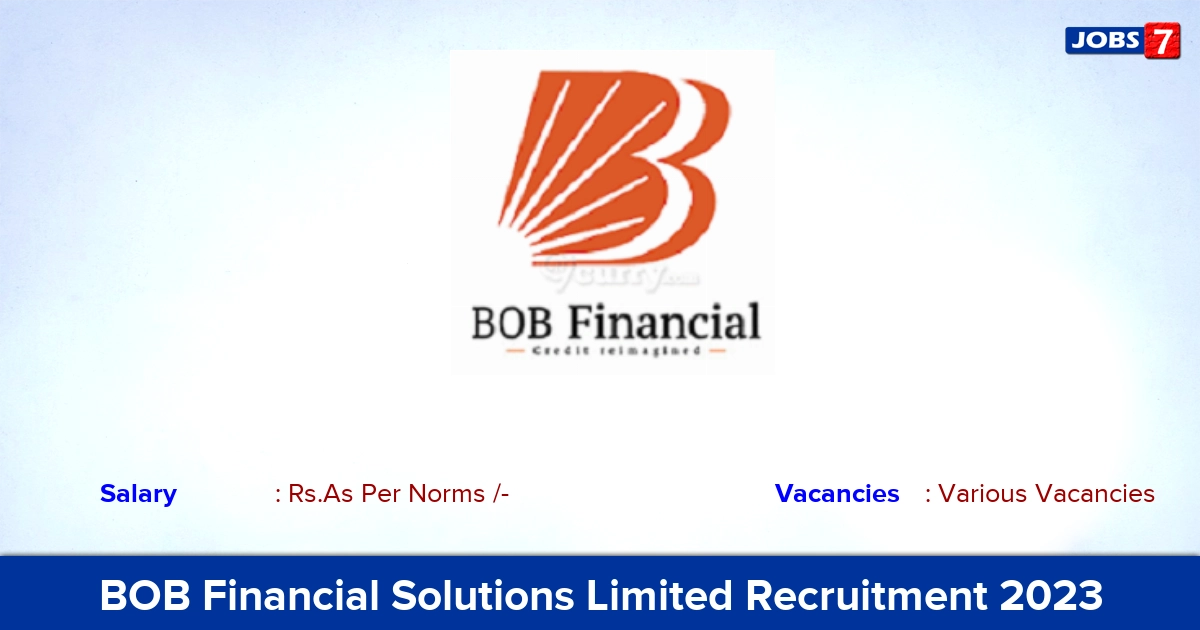 BOB Financial Solutions Limited Recruitment 2023 - Apply Online for Assistant Manager Jobs!