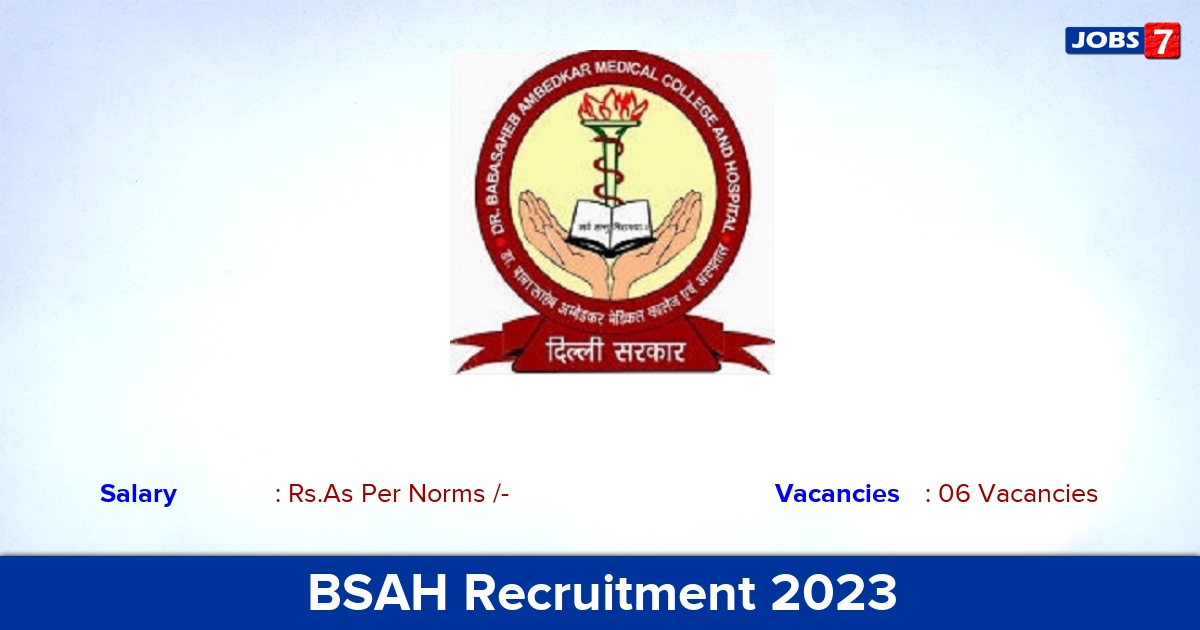 BSAH Recruitment 2023 - Apply Online for Junior Resident Jobs!