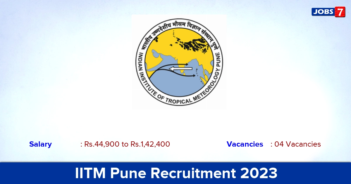 IITM Pune Recruitment 2023 - Section Officer Jobs, Apply Here!