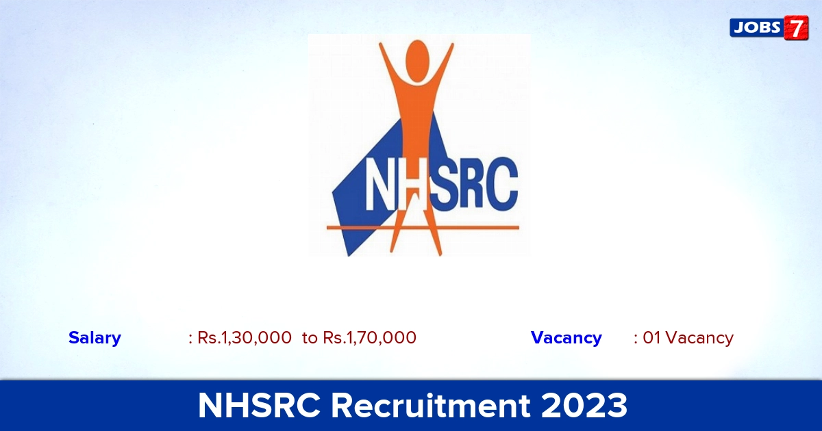 NHSRC Recruitment 2023 - Apply Online for Lead Consultant Jobs!