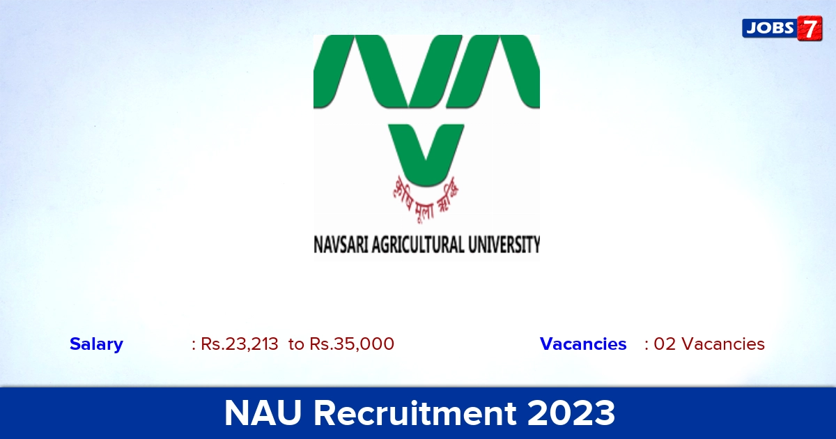 NAU Recruitment 2023 - Apply Offline for Junior Research Fellow Jobs!