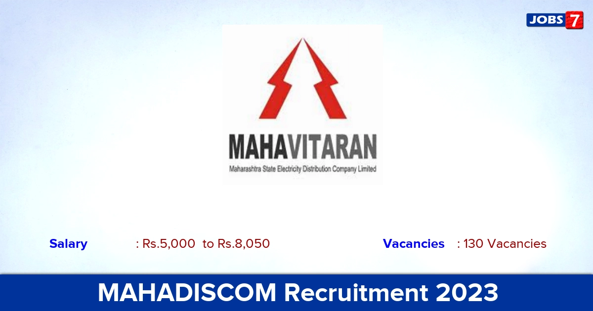 MAHADISCOM Recruitment 2023 - Apply Online for Wireman Jobs!