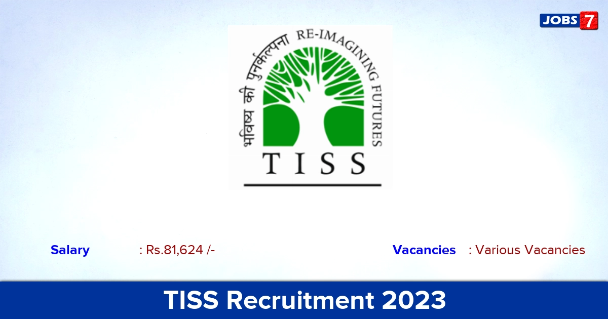 TISS Recruitment 2023 - Assistant Professor Jobs, Online Application!