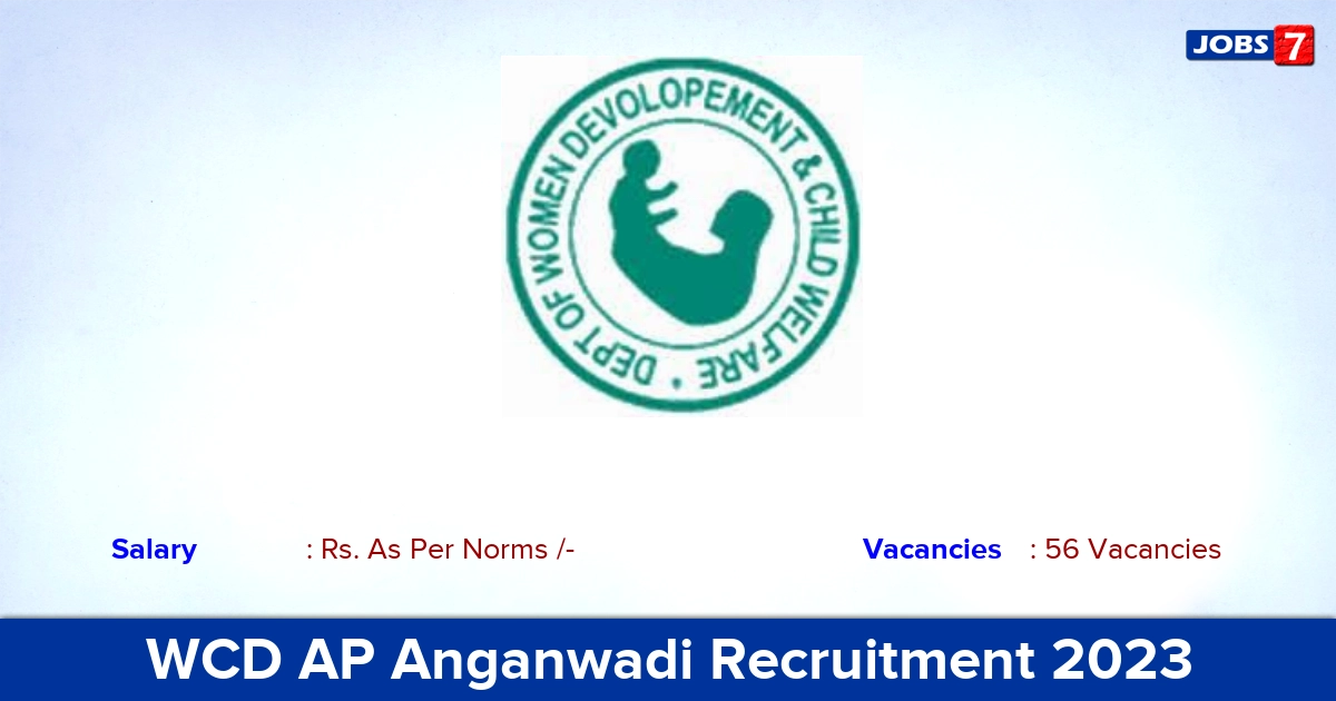 WCD Kadapa Recruitment 2023 - Anganwadi Worker Jobs, Apply Offline!