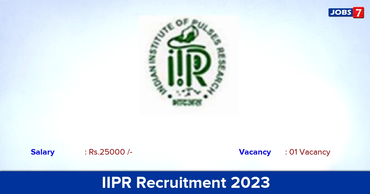 IIPR Recruitment 2023 - Apply Offline for Young Professional Jobs!