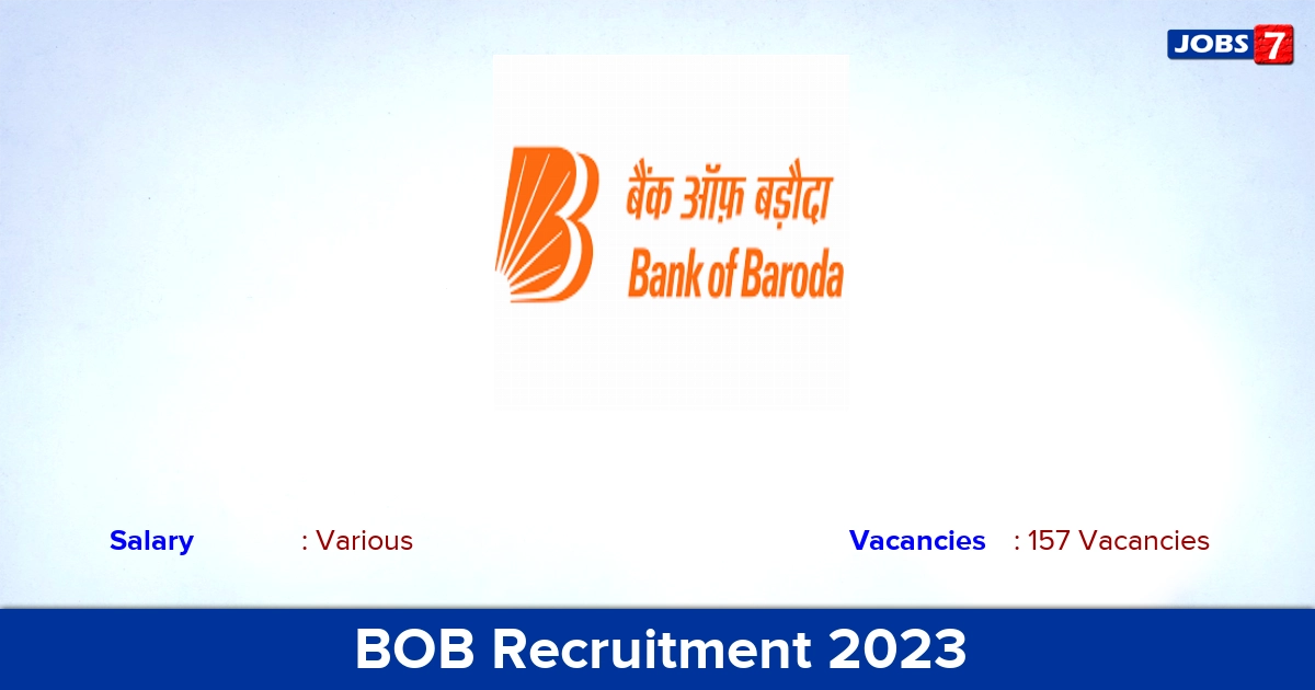 BOB Recruitment 2023 - Apply Online for 157 Specialist Officer (SO) Vacancies
