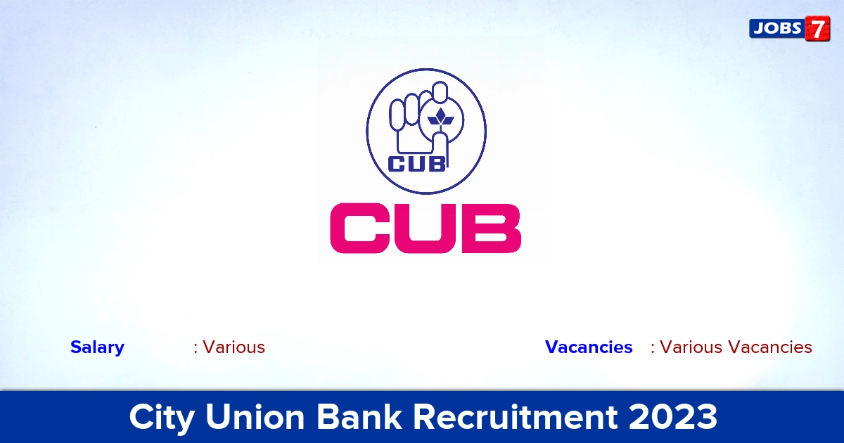 City Union Bank Recruitment 2023 - Apply Online for Manager Vacancies