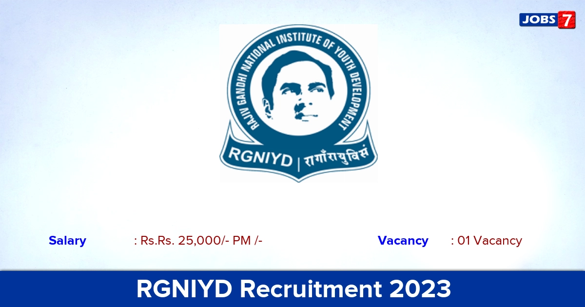 RGNIYD Recruitment 2023 - Apply Offline for Writing Fellow Jobs!