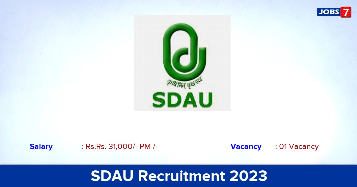 SDAU Recruitment 2023 - Apply Offline for JRF Jobs!