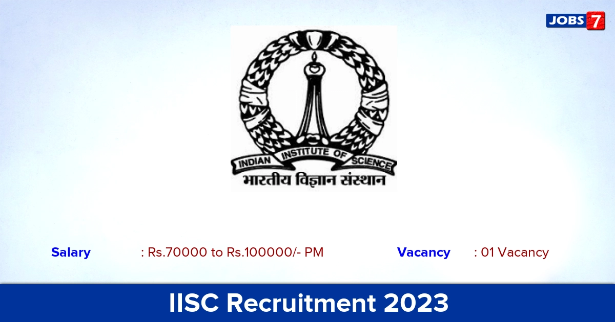 IISC Recruitment 2023 - Apply Online for Manager Jobs!