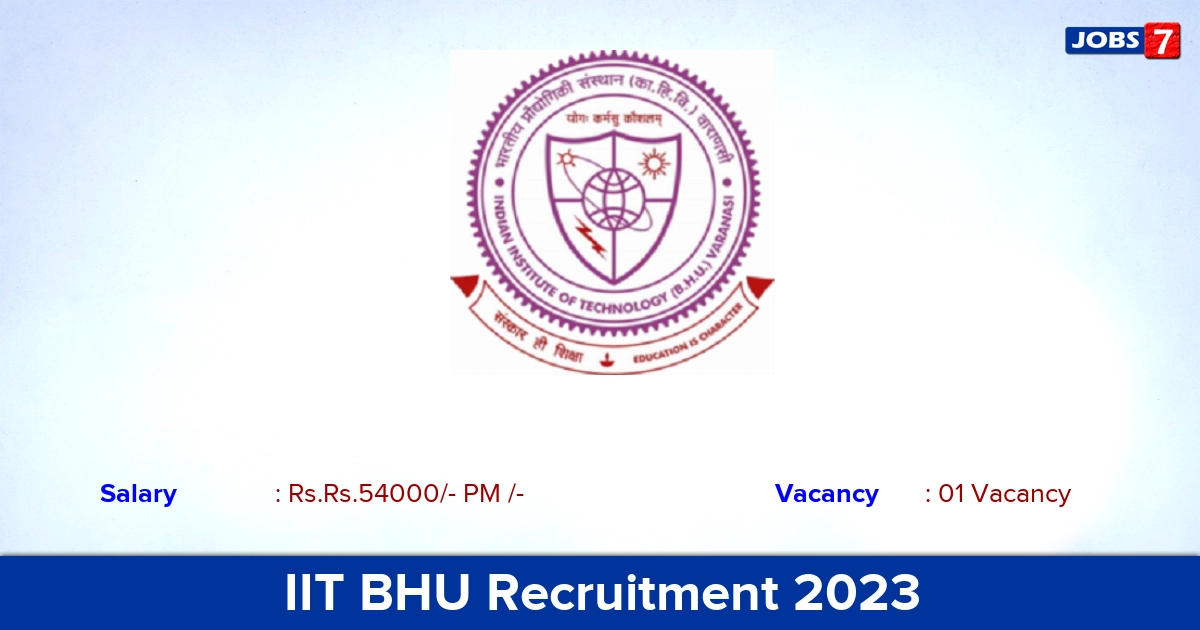 IIT BHU Recruitment 2023 - Apply Offline for Research Associate Jobs!