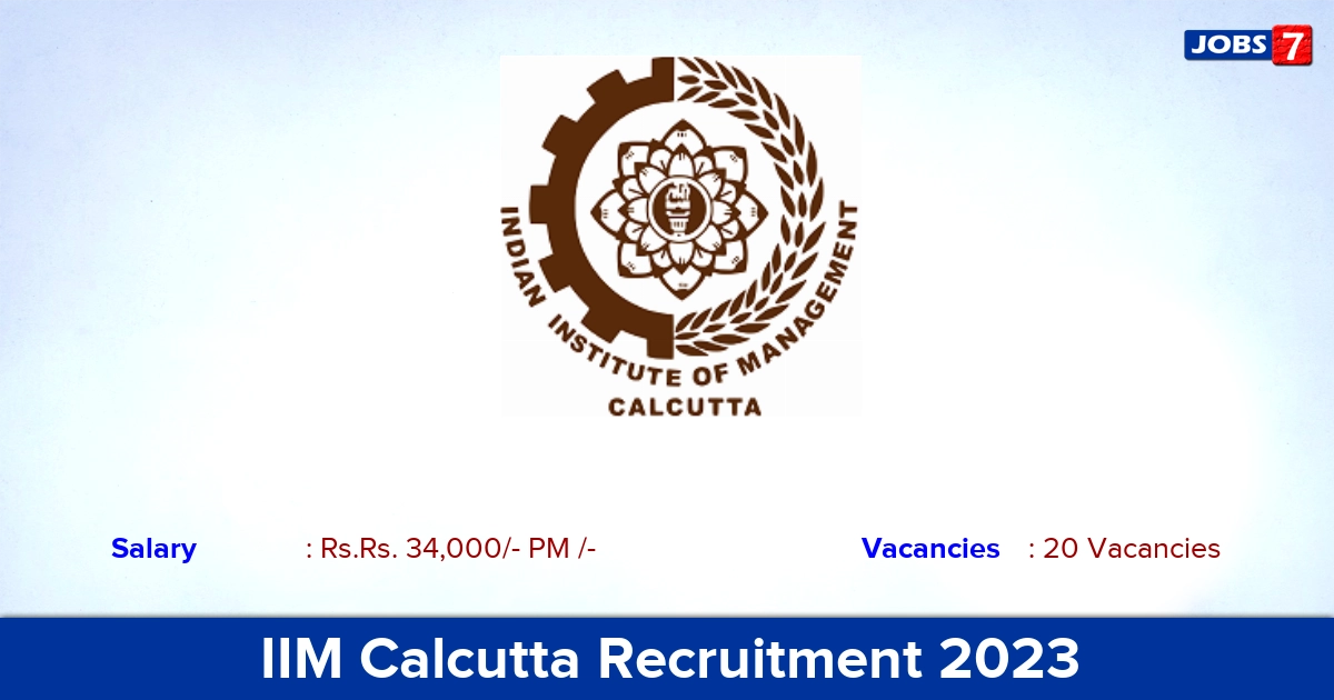IIM Calcutta Recruitment 2023 - Apply Online for 20 Academic Associate Jobs!