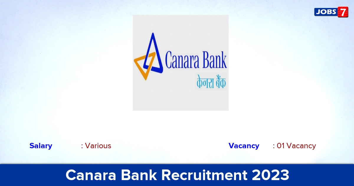 Canara Bank Recruitment 2023 - Apply Online for Officer Jobs!