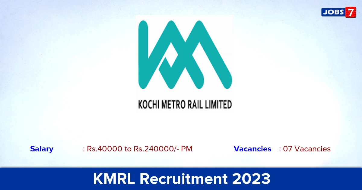 KMRL Recruitment 2023 - Apply Online for Executive Jobs!