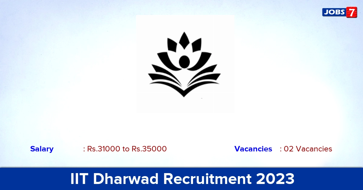 IIT Dharwad Recruitment 2023 - Apply Online for JRF Jobs!