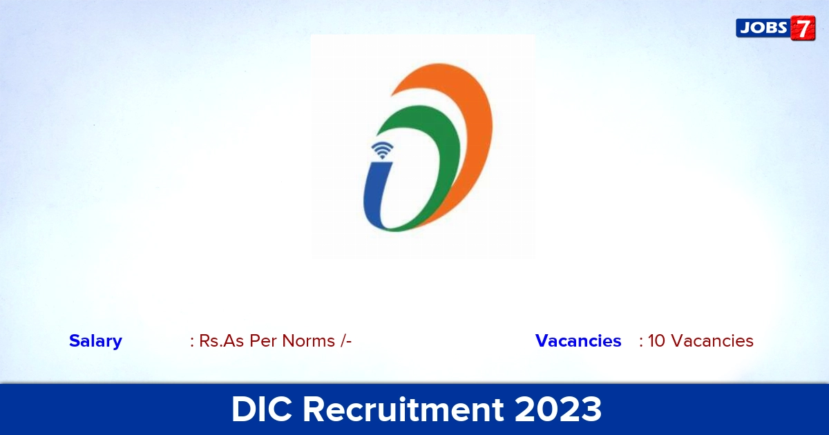 DIC Recruitment 2023 - Cloud Infrastructure Manager Jobs, Apply Online!