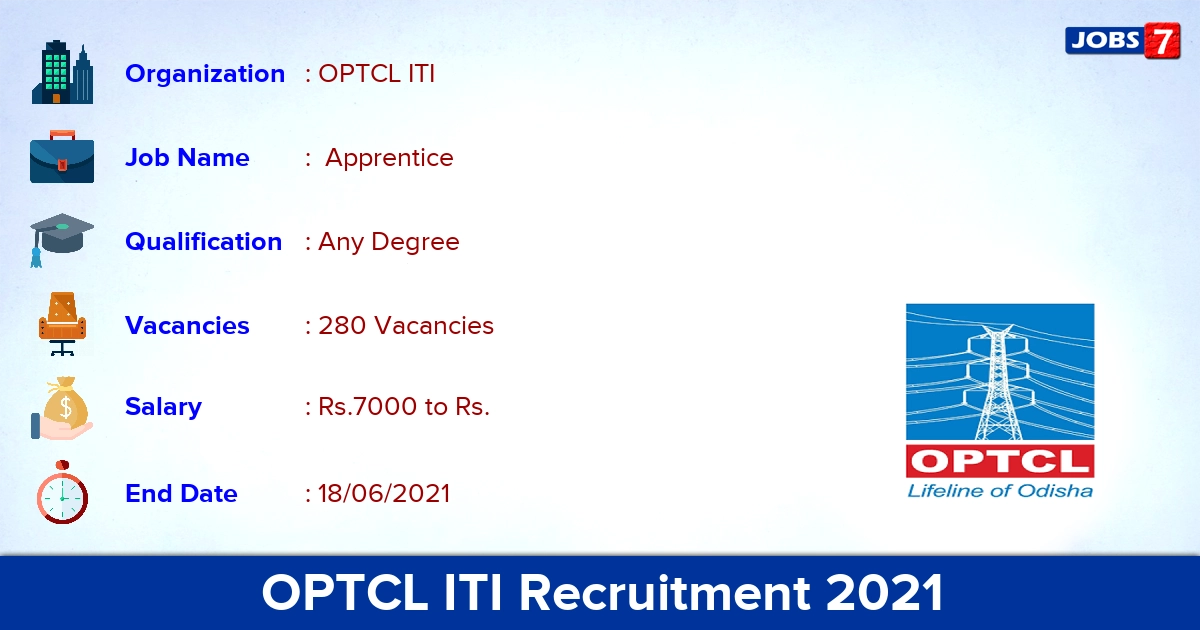 OPTCL ITI Recruitment 2021 - Apply for 280  Apprentice Vacancies (Last Date Extended)