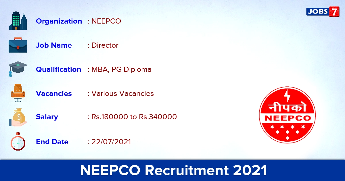 NEEPCO Recruitment 2021 - Apply Online for Director Vacancies