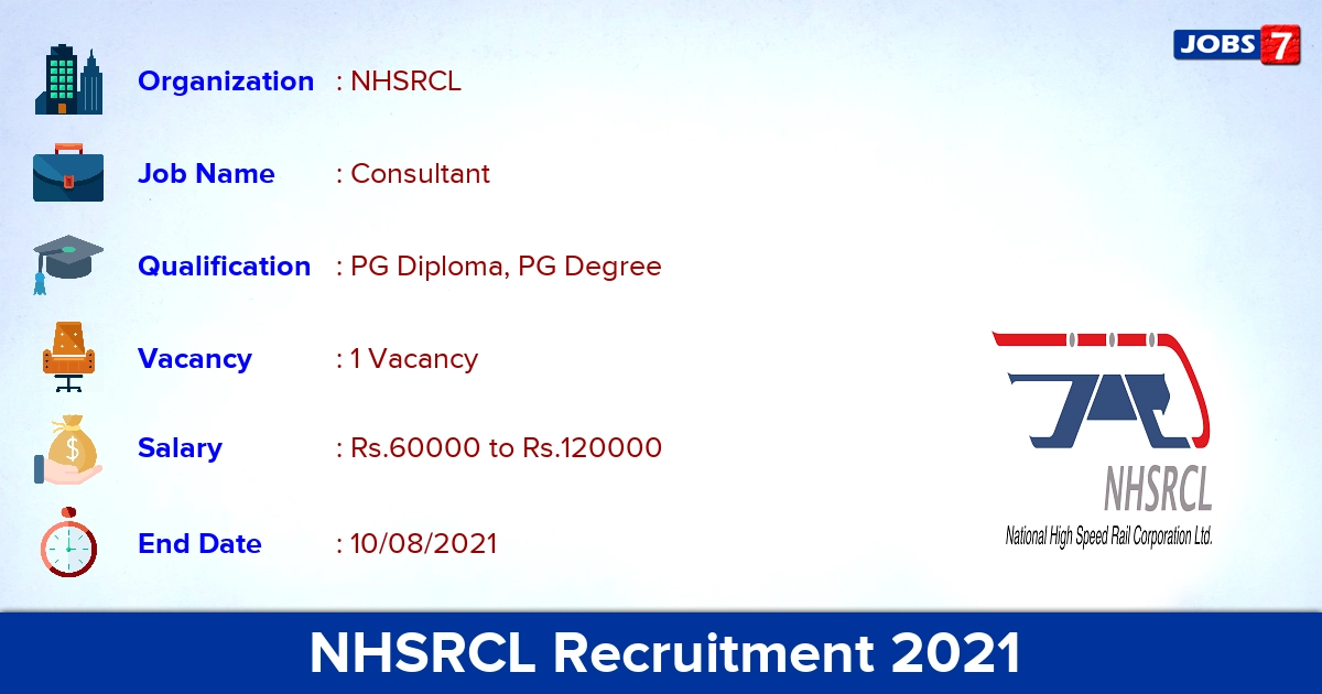 NHSRCL Recruitment 2021 - Apply Online for Consultant Jobs