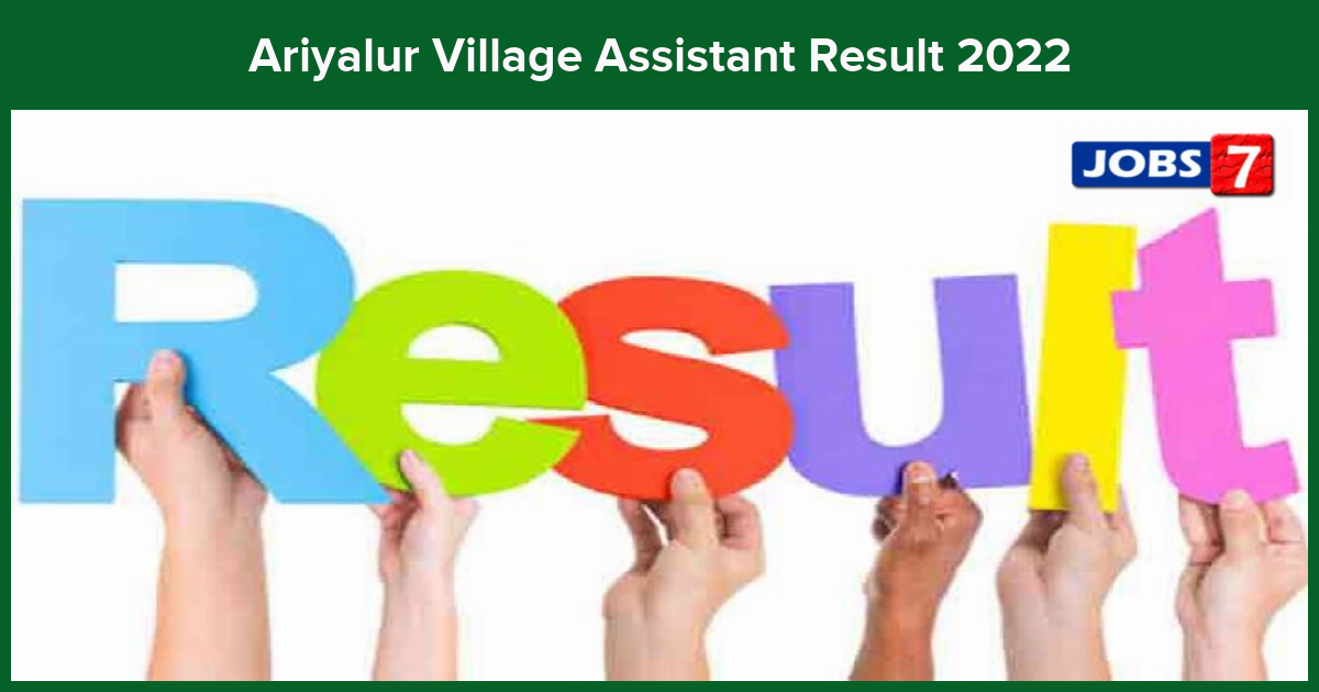 Ariyalur Village Assistant Result 2022 - 2023 (Declared) Check Merit List & Cutoff Marks here