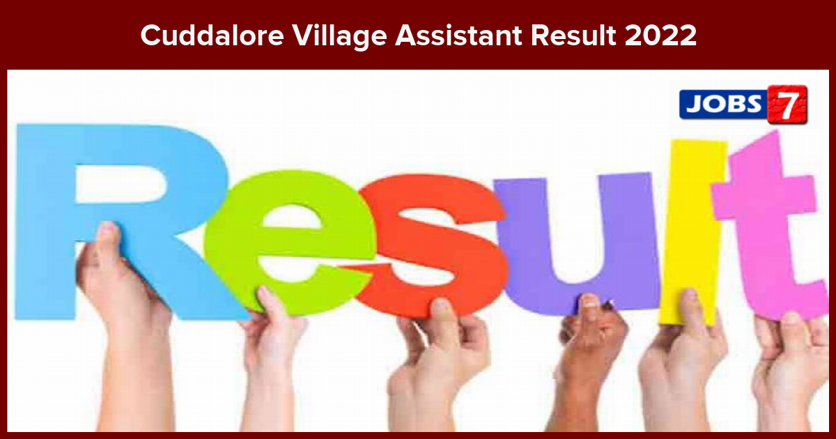 Cuddalore Village Assistant Result 2022 (Declared) Check Merit List & Cutoff Marks here