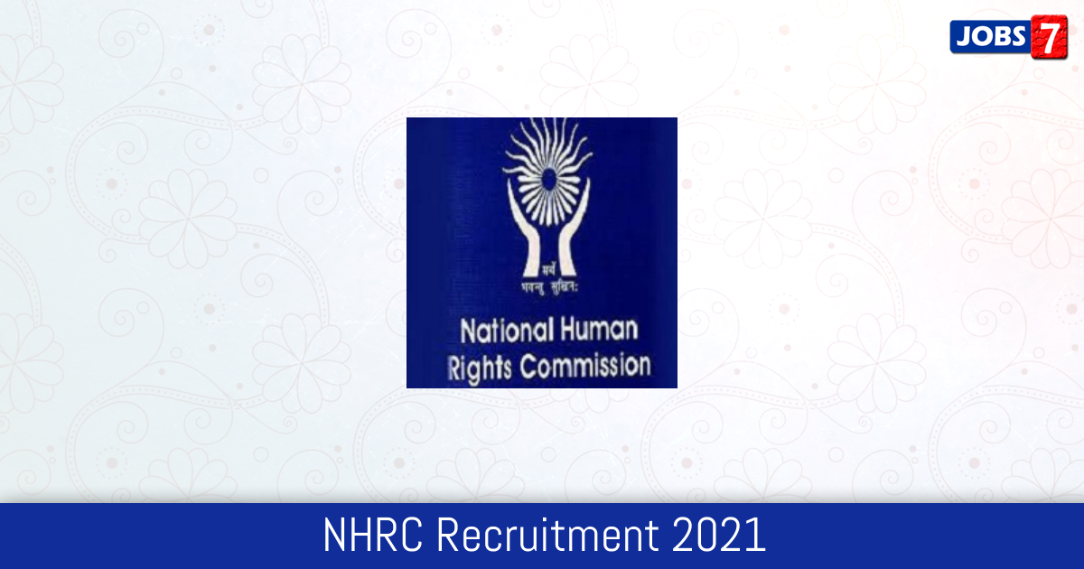 NHRC Recruitment 2024:  Jobs in NHRC | Apply @ nhrc.nic.in