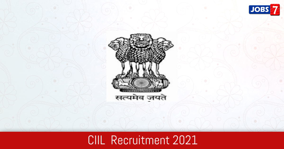 CIIL  Recruitment 2024:  Jobs in CIIL  | Apply @ www.ciil.org