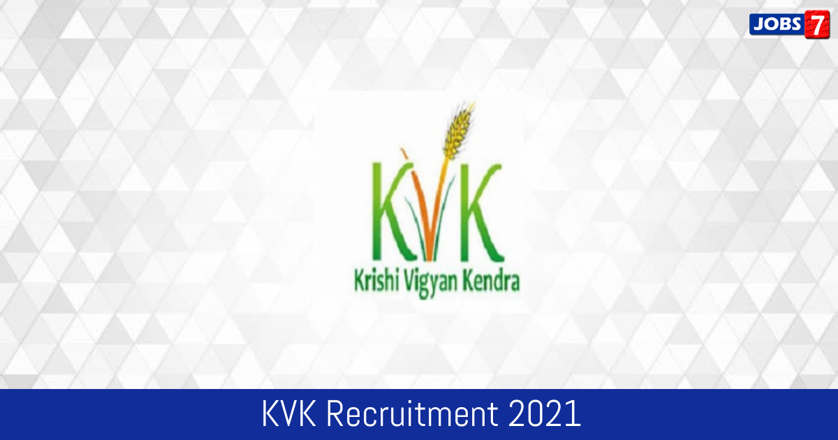 KVK Recruitment 2024:  Jobs in KVK | Apply @ kvkmedak.org