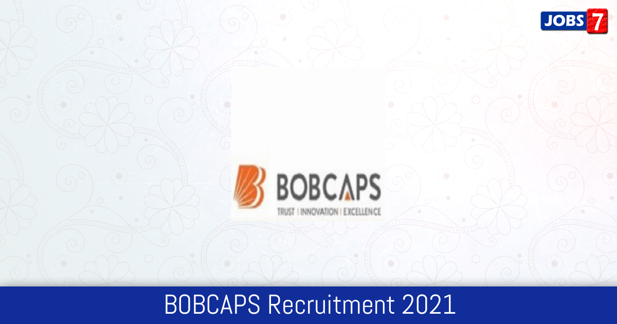 BOBCAPS Recruitment 2024:  Jobs in BOBCAPS | Apply @ www.bobcaps.in