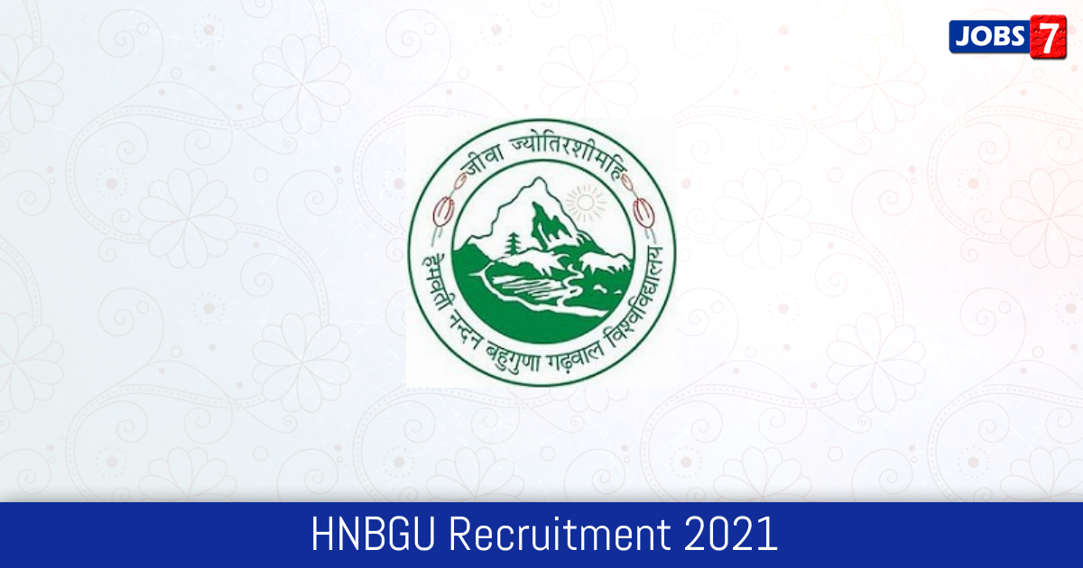 HNBGU Recruitment 2024:  Jobs in HNBGU | Apply @ www.hnbgu.ac.in