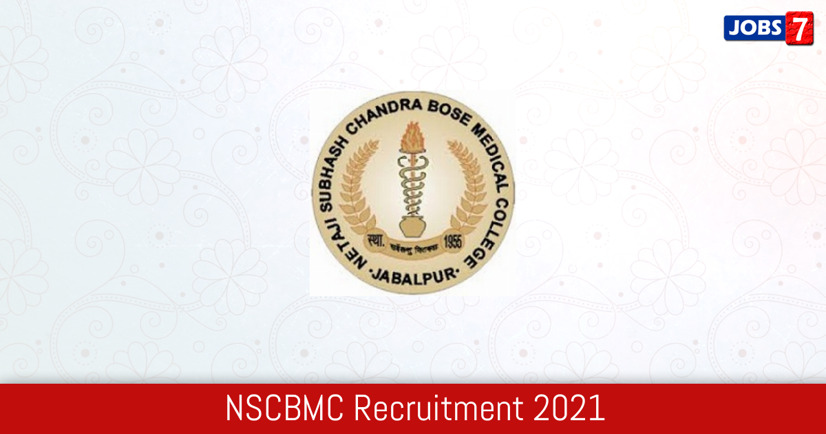NSCBMC Recruitment 2024:  Jobs in NSCBMC | Apply @ www.nscbmc.ac.in