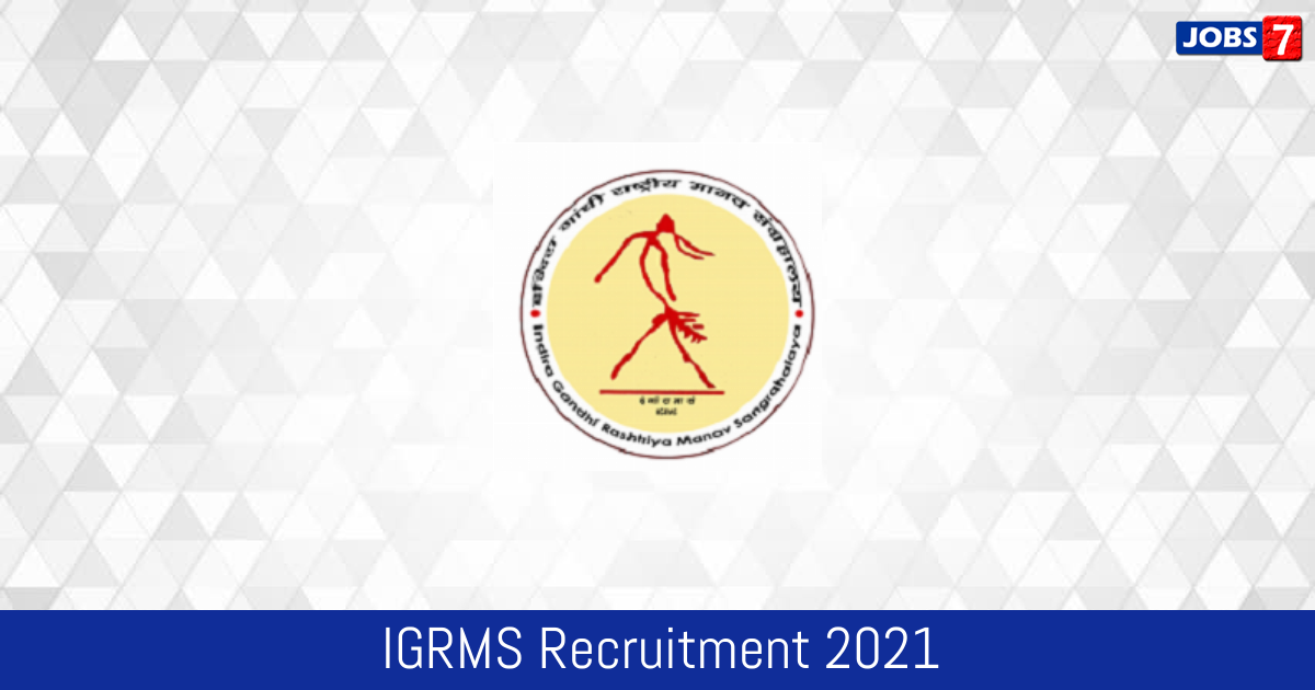 IGRMS Recruitment 2024: 15 Jobs in IGRMS | Apply @ igrms.gov.in