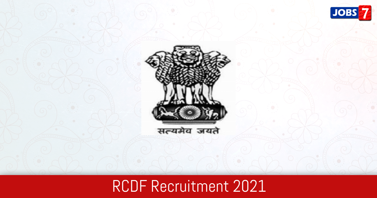 RCDF Recruitment 2024:  Jobs in RCDF | Apply @ rajcrb.rajasthan.gov.in