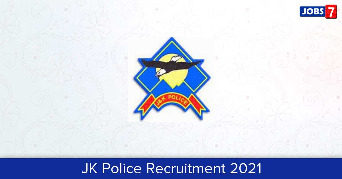 JK Police Recruitment 2024:  Jobs in JK Police | Apply @ www.jkpolice.gov.in