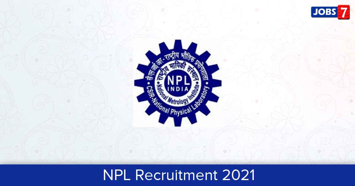 NPL Recruitment 2024:  Jobs in NPL | Apply @ www.nplindia.in
