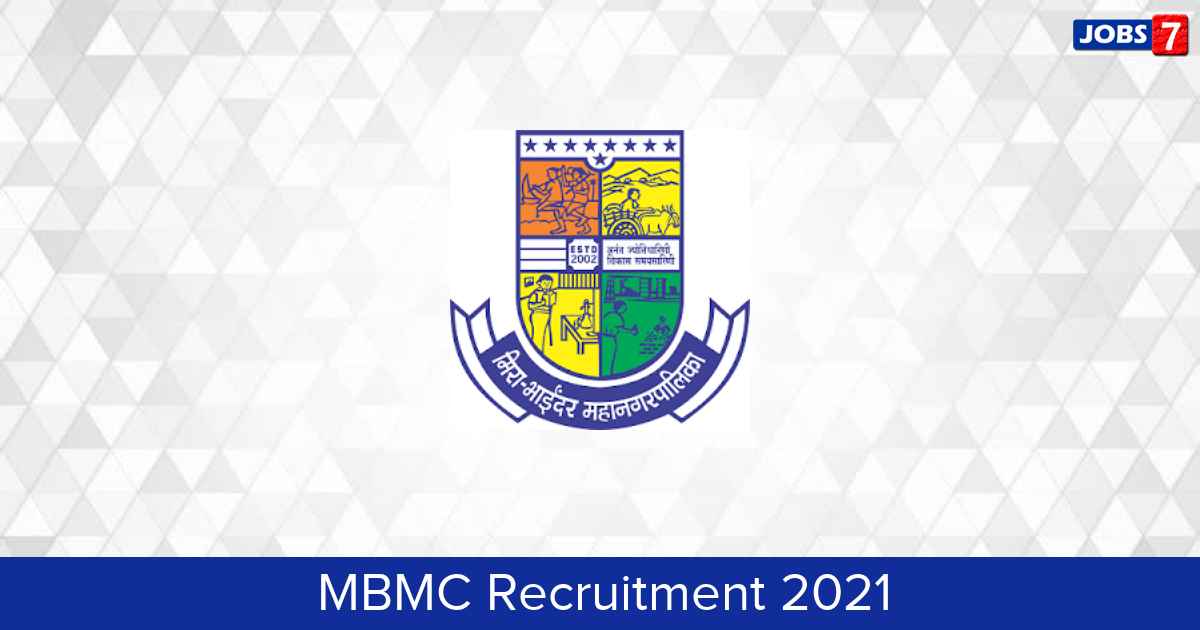MBMC Recruitment 2024:  Jobs in MBMC | Apply @ www.mbmc.gov.in