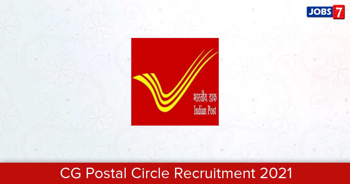 CG Postal Circle Recruitment 2024:  Jobs in CG Postal Circle | Apply @ www.cgpost.gov.in