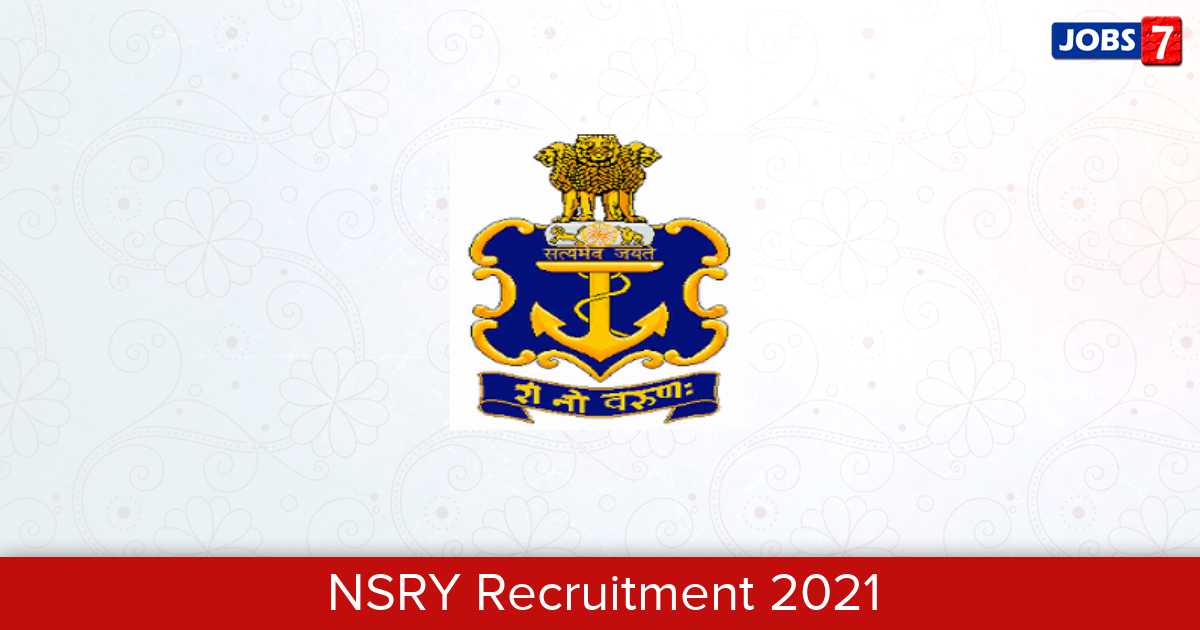 NSRY Recruitment 2024:  Jobs in NSRY | Apply @ www.indiannavy.nic.in