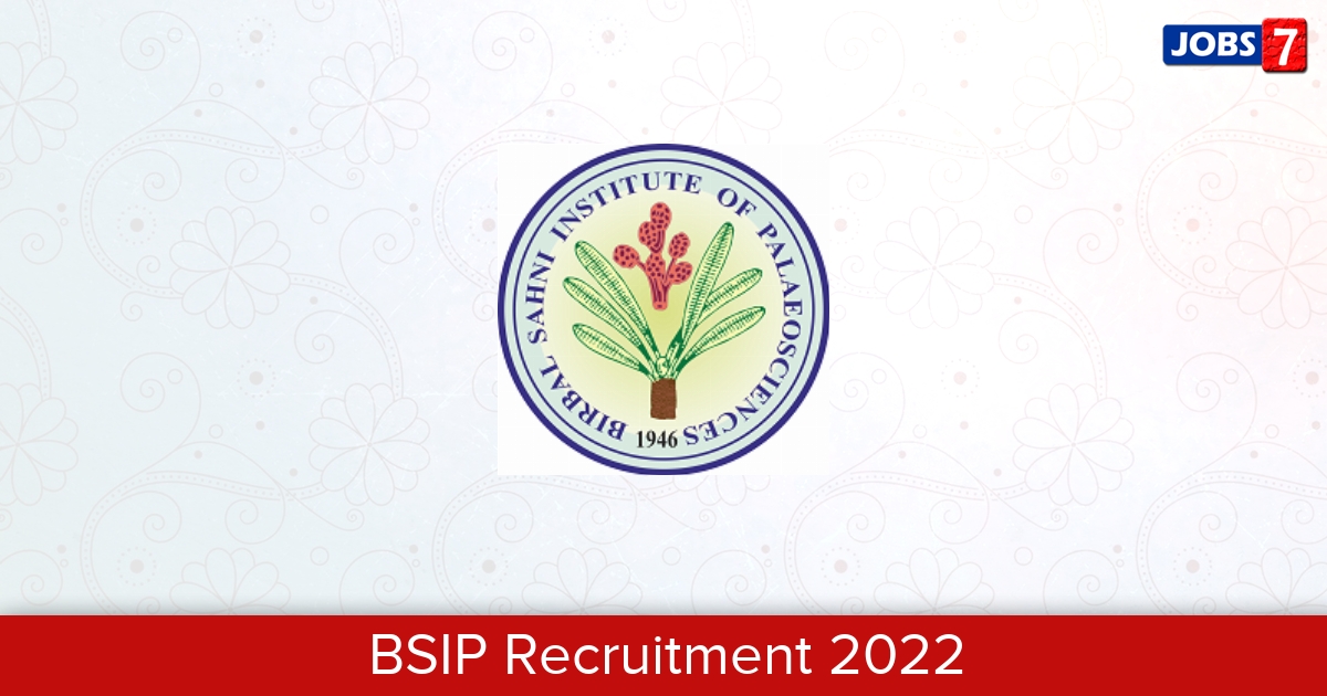 BSIP Recruitment 2024:  Jobs in BSIP | Apply @ bsip.res.in
