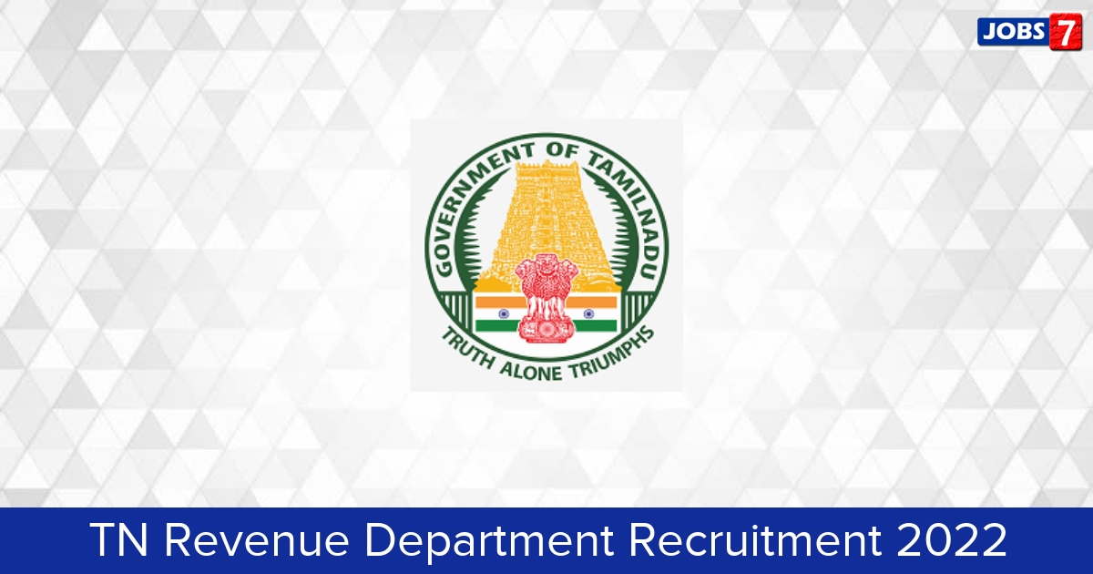TN Revenue Department Recruitment 2024:  Jobs in TN Revenue Department | Apply @ 