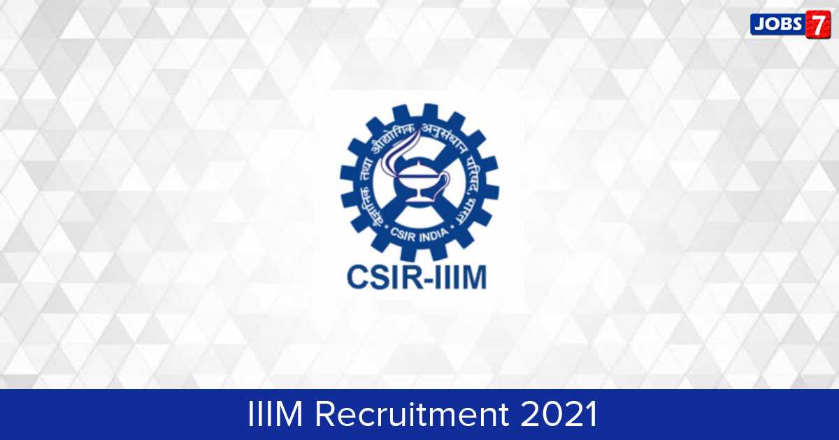 IIIM Recruitment 2024:  Jobs in IIIM | Apply @ www.iiim.res.in