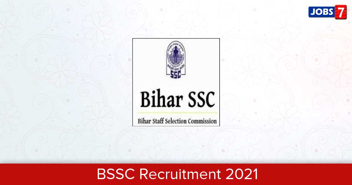 BSSC Recruitment 2024:  Jobs in BSSC | Apply @ bssc.bih.nic.in