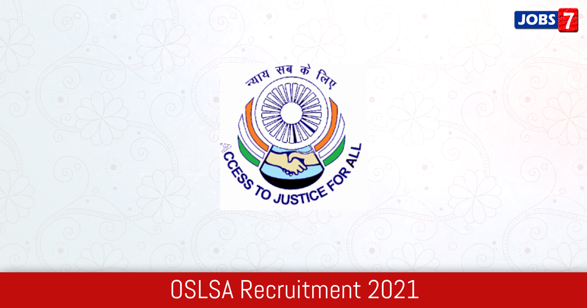 OSLSA Recruitment 2024:  Jobs in OSLSA | Apply @ oslsa.nic.in