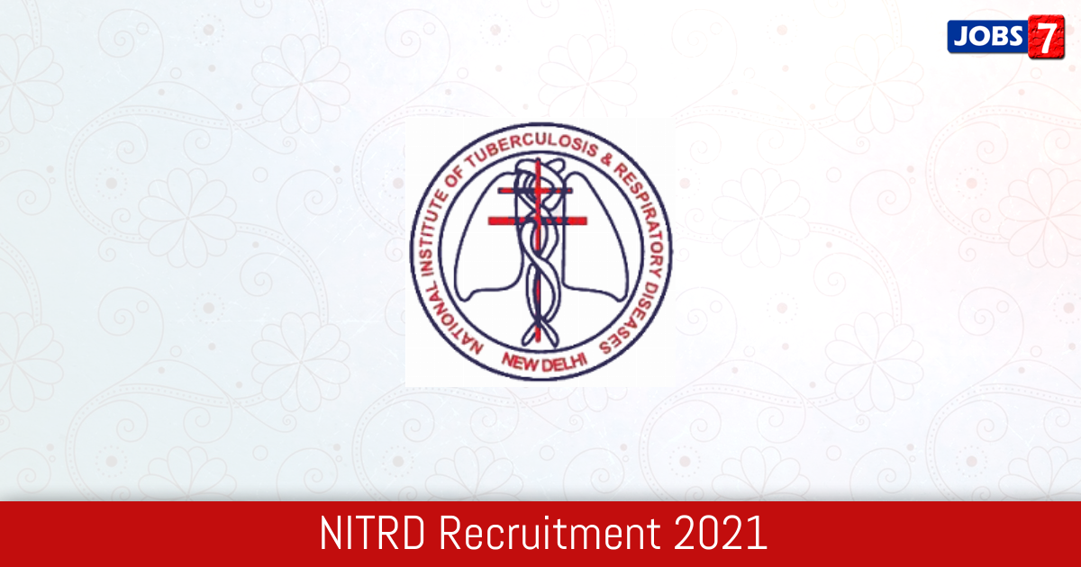 NITRD Recruitment 2024:  Jobs in NITRD | Apply @ www.nitrd.nic.in